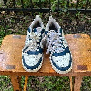 Nike Blue and White Sneakers with Classic Design